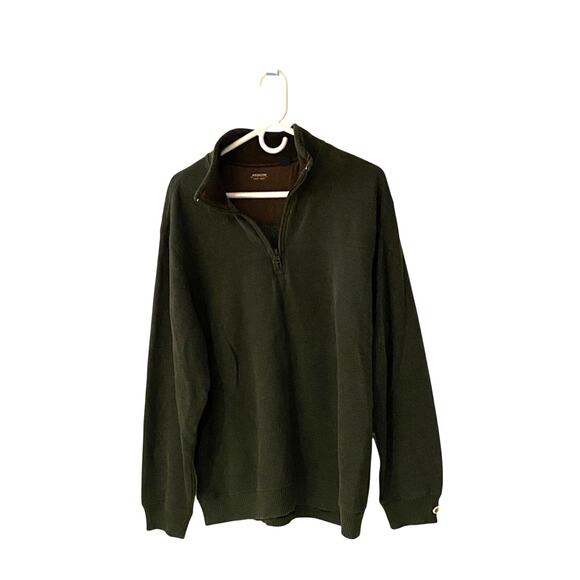 Arrow Men's Dark Green Zip-Up Sweater - Picture 1 of 4